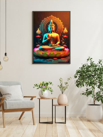 🪷 Broderie Diamant Bouddha et Lotus Lumineux