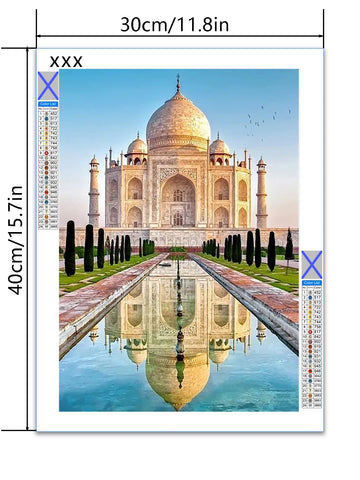 🏰 Broderie Diamant - Taj Mahal Reflet Majestueux