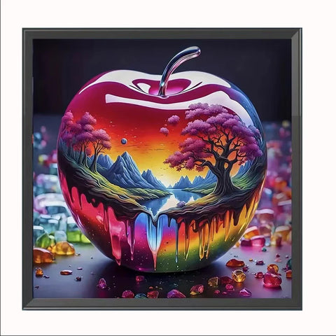 1 piece Crystal Apple fantasy DIY diamond painting, DIY diamond painting set accessories, suitable for home living